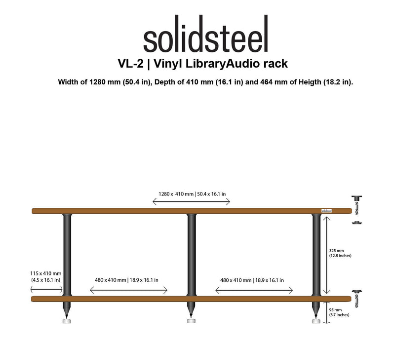 Solidsteel VL-2 Vinyl Storage/HiFi Rack