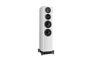 White floor-standing speaker on a white background