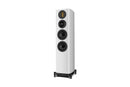 White floor-standing speaker on a white background