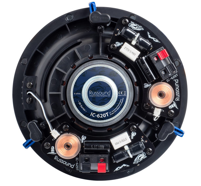 Russound IC-620T 6.5" Enhanced Single Point Stereo In-Ceiling Loudspeaker (Single)