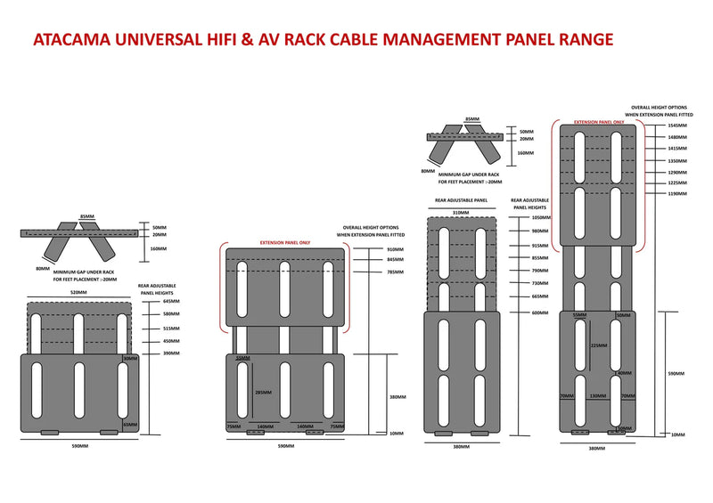 Atacama Universal Cable Management Panel