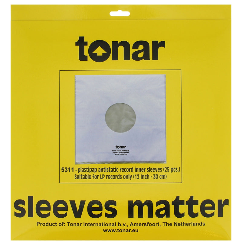 Tonar Plastipap Antistatic Record Inner Sleeves 12 inch / 30 cm